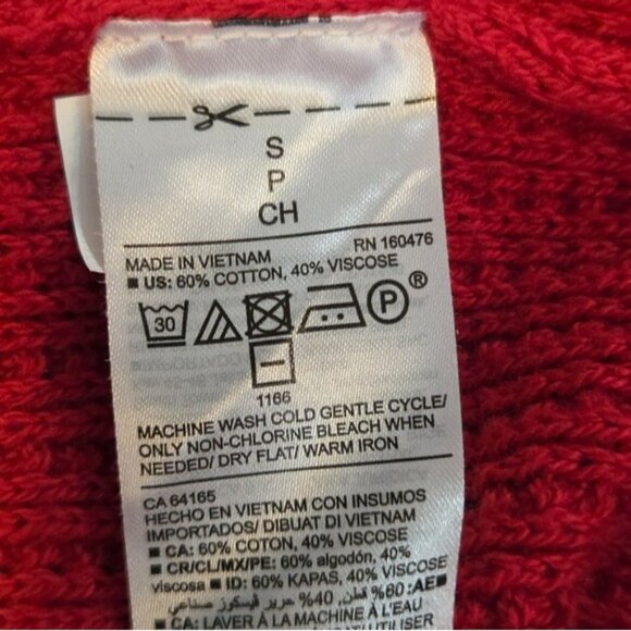 Old Navy Red Knit Pullover Tunic Sweater Lightweight Women's Size Small - Picture 6 of 7